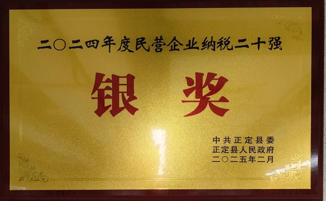 榮譽 | 石家莊常宏建筑裝飾工程有限公司榮獲“2024年度民營企業(yè)納稅二十強-銀獎”
